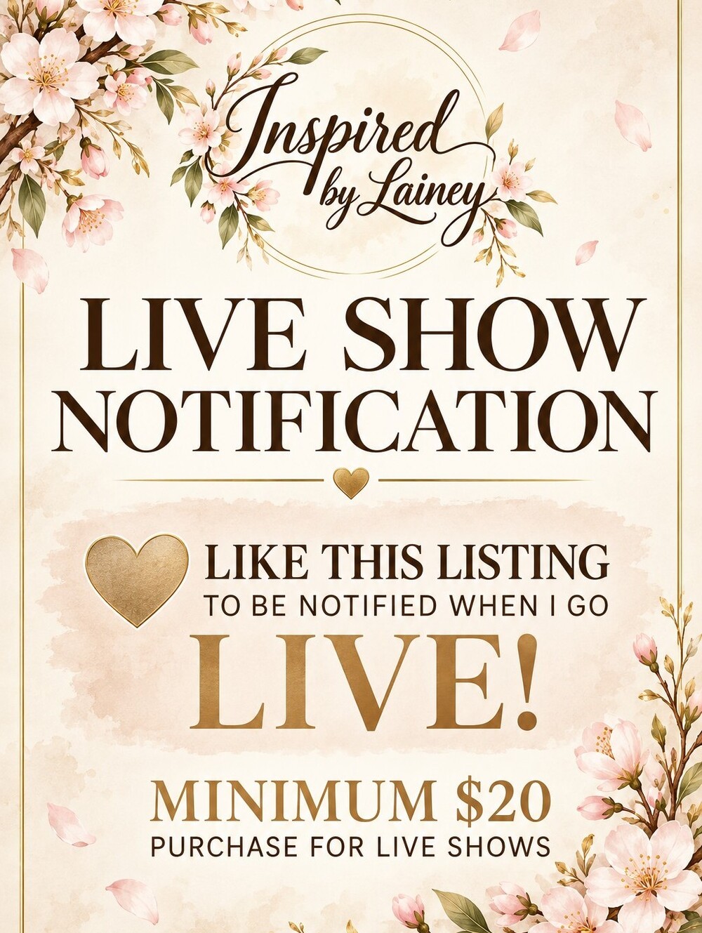🌸LIVE SHOW NOTIFICATION🌸 - Picture 1 of 1